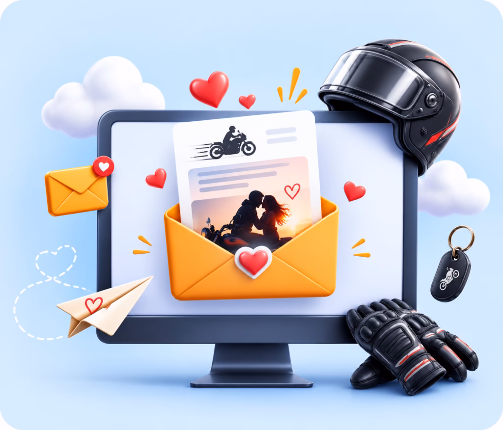 biker newsletter icon